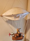 Steampunk Zeppelin airship   Blimp Hanging Mobile - Motorized - Vintage