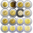          Full Set Canada Colored Toonie Rare  2 Dollars 16-coins Set  2017 - 2026