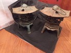 Pair Of 1940 s Cast Iron Japanese Pagoda Lanterns