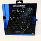 Soundverse Word Clock Illuminated Led Bluetooth Speaker Black Marble Shelf Wall 