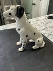 Vintage Dalmatian Figurine With Tail Porcelain Dog Made In Japan