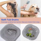 2 Pack Hair Drain Catcher square Drain Cover For Shower Silicone Hair Stopper