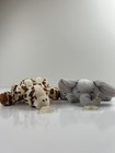 2 Philips Avent Soothie Snuggle Pacifier Holder Gray Elephant Giraffe Plush Toy