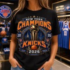 New York Knicks Champions 2026 Shirt  Royal Blue Basketball Fan Tee Freeship