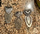Brighton Set Of 3 Heart Metal Bookmarks Pagemarker In Tin New Silver Plate New
