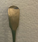 Coin Silver Mini Spoon  Salt Spoon  4    Long  Antique Vintage  Mono  1800s 