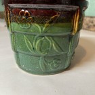Vintage Robinson Ransbottom Rrp Brown Green Drip Glaze Flower Pot Jardiniere