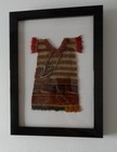 Pair Of Precolombian Woven Textile Small Doll Dress Framed 11  X  8 