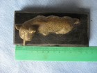 Antique Vintage Soviet Ussr Cast Bronze Brass Figure Statue Bear  On A Stand