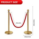 12pcs Golden Crowd Control Barrier Stanchion Set Posts Queue Pole Velvet Ropes