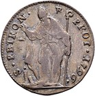Papal State  Pope Pius Vi 1796 Bologna Mint Silver 4 Bolognini  muraiola  Rara
