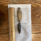 Two  2  Vintage Flint Indian Arrowheads