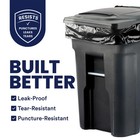 Plasticplace 64-65 Gallon Black Trash Bags  Heavy 1 Count  pack Of 25  