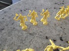 25 Vintage Marx Yellow Plastic Native American Warriors 8pcs Fort Apache Indians