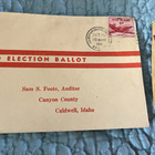 1956 Election Ballots Idaho Envelopes   Canceled Stamps Air Mail