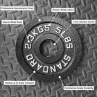 Steel Olympic Plates 35lb Set - Premium 2x 10  5    2 5 Weights For 2in Barbells