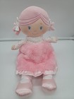 Baby Gund Cell Pink Swirl  Fur Skirt Satin Polka Dots Doll Plush Toy Lovey 12 