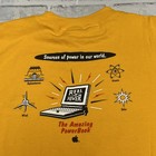 Oneita Vintage 90s Apple Logo T-shirt Size Xl Yellow Made In Usa Rare Ss Vtg