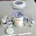 Lot Magic Bullet Baby Food Maker Blender Prep Machine Cups Green Cream Works 