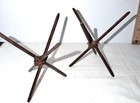 Pair Vintage Large Iron Caltrops 6-point Security Fence Spikes Oddities Decor