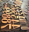 Great Lot Wood Letterpress Numbers 0-9   Puncuation Vtg Print Type 2 5 