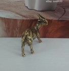 Vintage Solid Brass Tough Goat Figurine Statue Sculpture For Home Decor