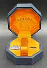 Vintage Navy Blue Mens Watch Presentation Box Only Bulova Excellence Coll  1970s