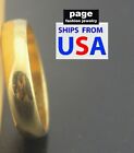 Stainless Steel Comfort Fit 4mm Band Gold P Traditional Wedding Ring Size 7-11