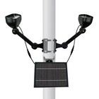 Solar Led Dual-head Flagpole Light - 640 Lumens - Lumegen