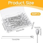 100pcs Corsage Pins  3 Inch Long Teardrop Pearl Head Pins  Boutonniere Pin