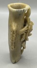Chinese Soapstone Carved Vase 3    X 2    X 1    With A Floral Motif