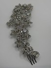 Vintage Rhinestone Bridal Hair Comb - Elegant Clear Crystal Accent Headpiece
