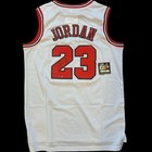 Michael Jordan Signed Bulls Team Autographed Jersey  23 White Holo W  Coa