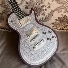 Custom Zemaitis Style Metal Front Electric Guitar 22 Frets Aluminum Plate Diy