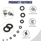 900-piece Nylon Flat Washer Assortment Kit Black Plastic Flat Washers For Bolts 
