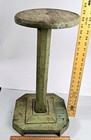 Antique Primitive Wooden Plant Pedestal Chip Green Milk Paint Folk Art 1880s Ny
