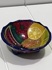 Vintage Mexican Folk Art Pottery Signed By Marcela Arellano Hand Painted 4 25   