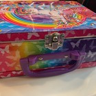 Lisa Frank Unicorn Fantasy Tin Lunch Box Rainbow Embossed Empty