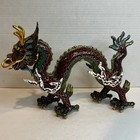 Vintage Chinese Cloisonne Enamel Painted Dragon Figurine Statue