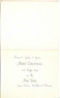 Vtg Christmas Greeting Card 6x5 Pink W cute Angel N White Gown Xmas Tree Glitter
