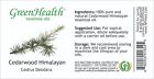 Greenhealth Cedarwood Himalayan Essential Oil 100  Pure Free Shipping Many Sizes