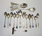 Vintage Sterling Silver  925 Souvenir Spoon Lot -256 Grams-scrap Or Not