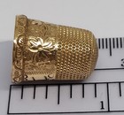 Grape Leaves Gold Filled Antique Simons Bros Thimble Sz 9 Sewing Victorian Vtg