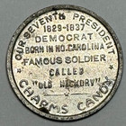 Charms Candy Token Coin  old Hickory  Andrew Jackson Silver Tone