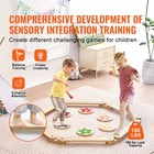 Uimoso Kids Balance Beam Stepping Stones Gymnastics Children Balance Board 6 Pcs