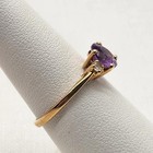 14k Gold Ring Purple Spinel   Sapphires Sz 7