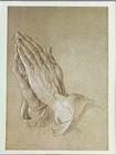 Vintage Framed Albrecht D  rer  praying Hands  Christianity Print Framed 17    H