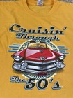 Men Vintage Y2k Classic Car Cool Yellow Graphic T Shirt Xl
