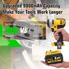 2pack 9 0ah For Dewalt Flexvolt 20v 60v Max Battery Lithium-ion Dcb609 Dcb606-2