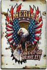 Us Vintage Retro Tin Sign Door Wall Decor Metal Bar  Pub Poster America Love It 